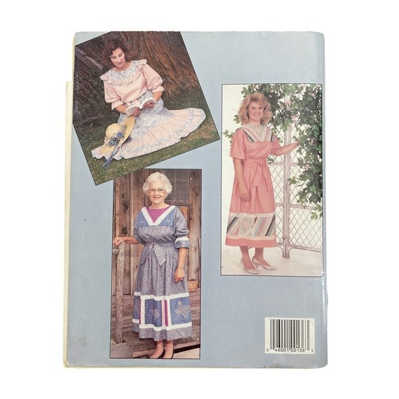 Vtg. Jeri Harper Sewing Patterns Womens Peasant Cottage Dress Country Folkart - Picture 2 of 3